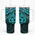 Matariki New Zealand Tumbler With Handle Maori New Year Tiki Turquoise Version