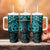 Matariki New Zealand Tumbler With Handle Maori New Year Tiki Turquoise Version