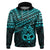 Custom Matariki New Zealand Hoodie Maori New Year Tiki Turquoise Version LT14