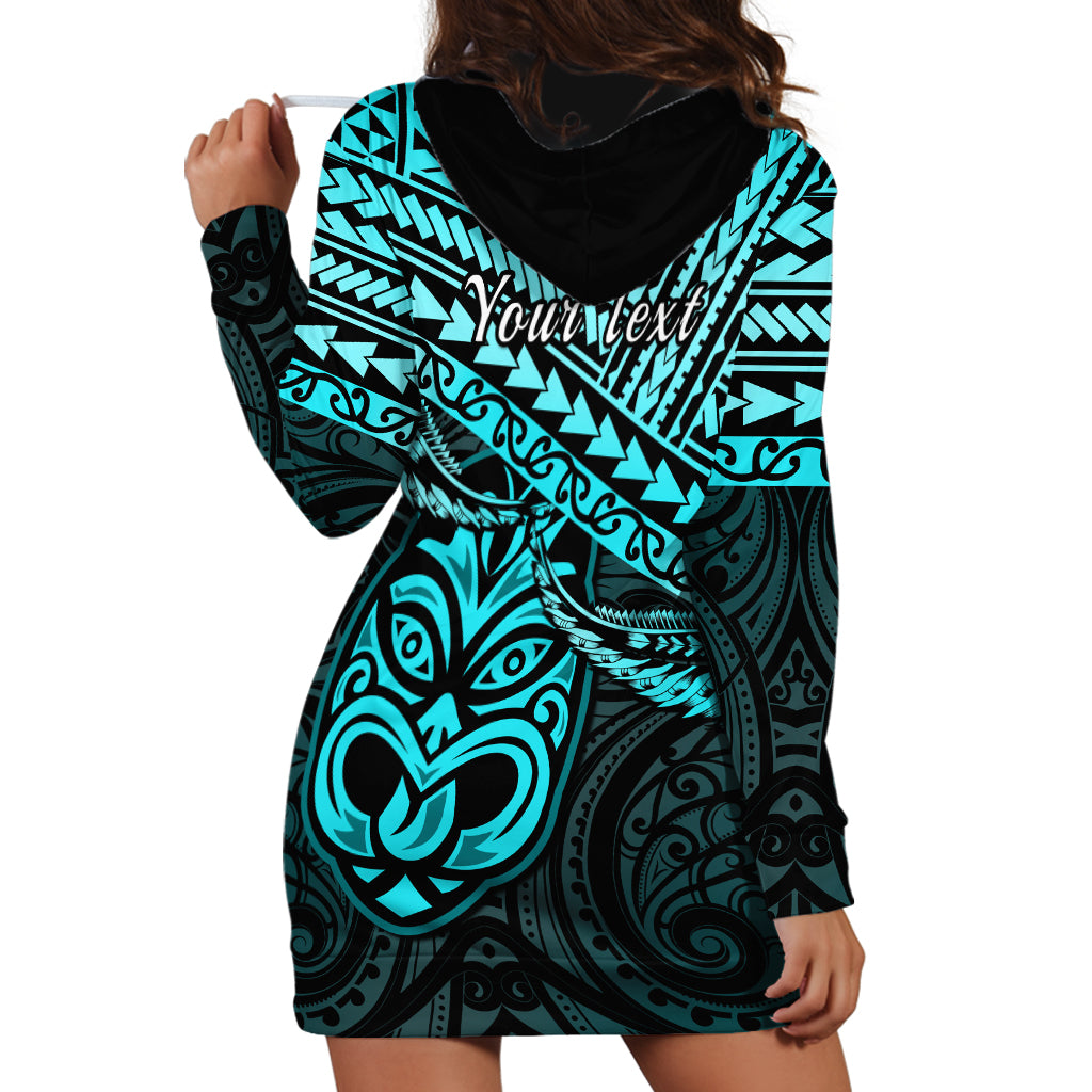 Personalised Matariki New Zealand Hoodie Dress Maori New Year Tiki Turquoise Version LT14