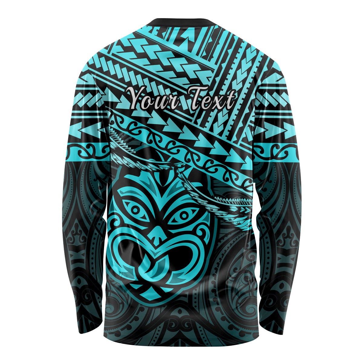 Personalised Matariki New Zealand Long Sleeve Shirt Maori New Year Tiki Turquoise Version LT14 - Polynesian Pride