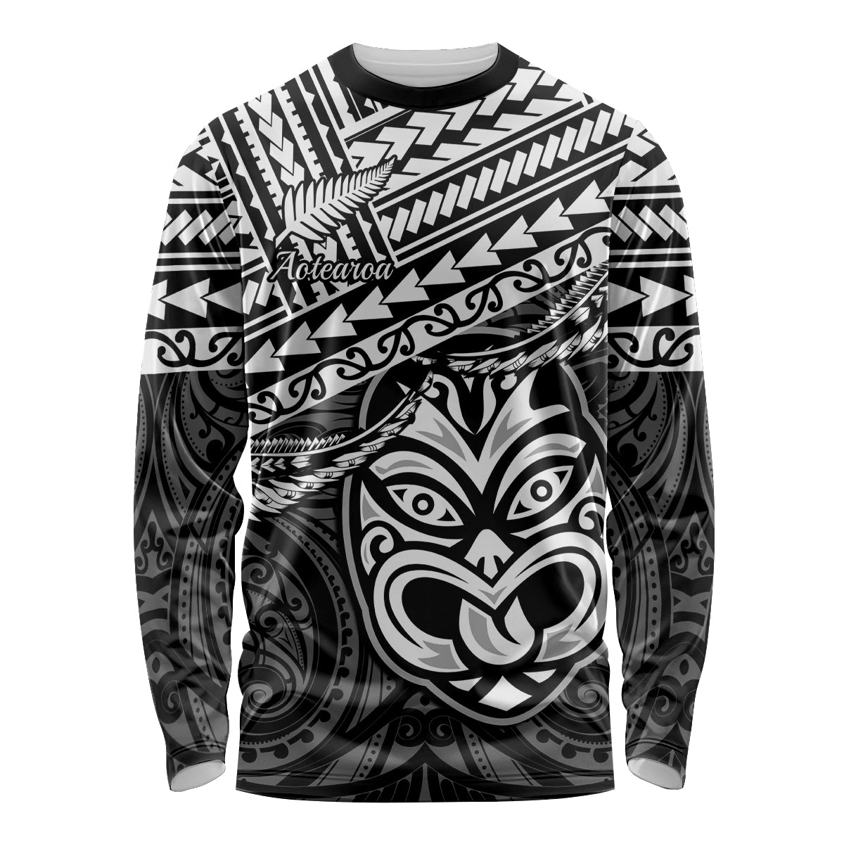 Personalised Matariki New Zealand Long Sleeve Shirt Maori New Year Tiki Black Version LT14 Unisex Black - Polynesian Pride
