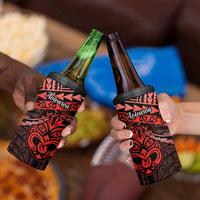 Matariki New Zealand 4 in 1 Can Cooler Tumbler Maori New Year Tiki Red Version