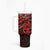 Matariki New Zealand Tumbler With Handle Maori New Year Tiki Red Version