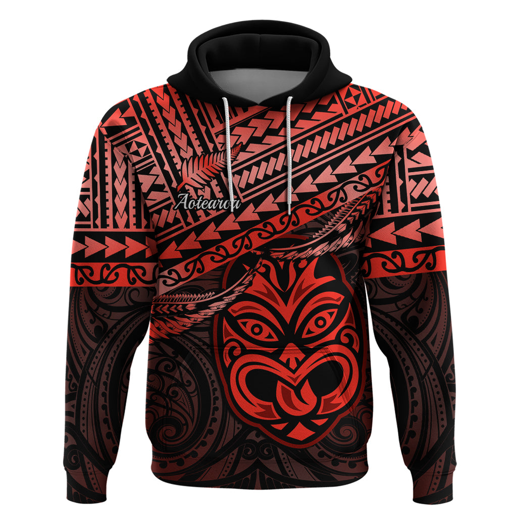 Custom Matariki New Zealand Hoodie Maori New Year Tiki Red Version LT14