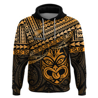 Matariki New Zealand Hoodie Maori New Year Tiki Gold Version LT14 Pullover Hoodie Gold - Polynesian Pride