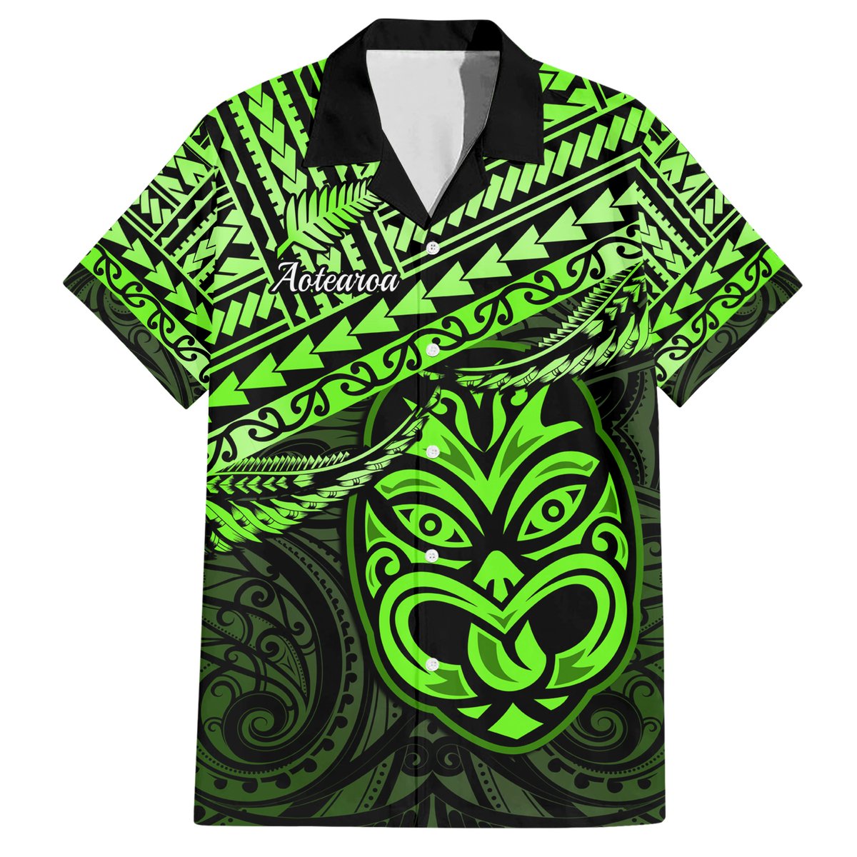 Matariki New Zealand Hawaiian Shirt Maori New Year Tiki Green Version LT14 Green - Polynesian Pride