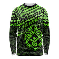 Matariki New Zealand Long Sleeve Shirt Maori New Year Tiki Green Version LT14 Unisex Green - Polynesian Pride
