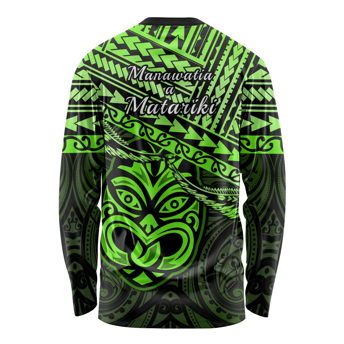 Matariki New Zealand Long Sleeve Shirt Maori New Year Tiki Green Version LT14 - Polynesian Pride