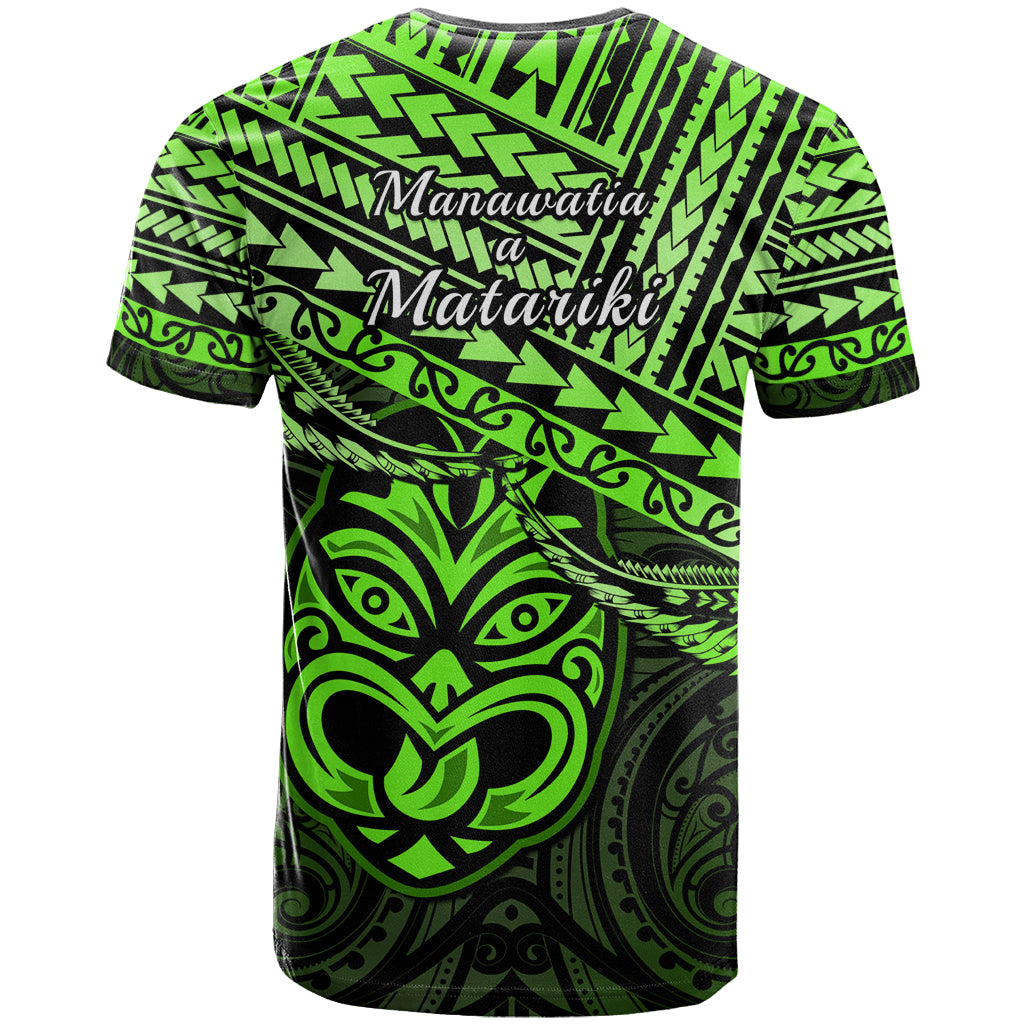Matariki New Zealand T Shirt Maori New Year Tiki Green Version LT14 - Polynesian Pride