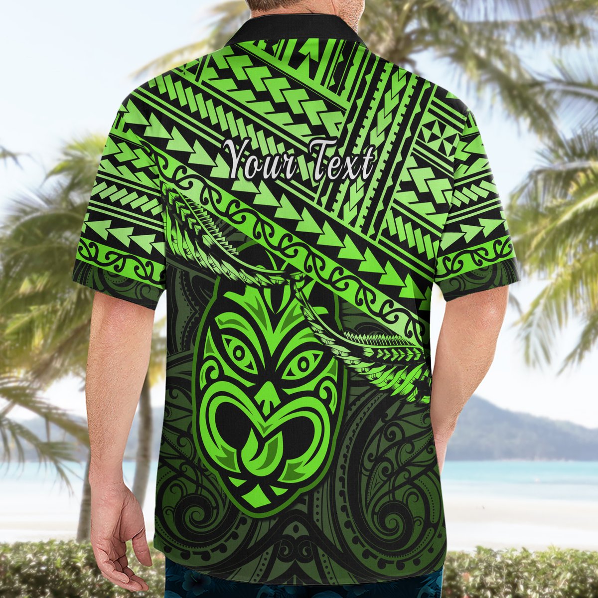 Personalised Matariki New Zealand Hawaiian Shirt Maori New Year Tiki Green Version LT14 - Polynesian Pride