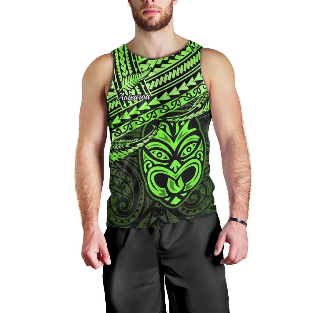 Personalised Matariki New Zealand Men Tank Top Maori New Year Tiki Green Version LT14