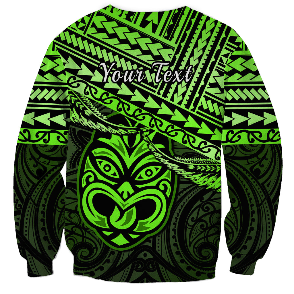 Personalised Matariki New Zealand Sweatshirt Maori New Year Tiki Green Version LT14