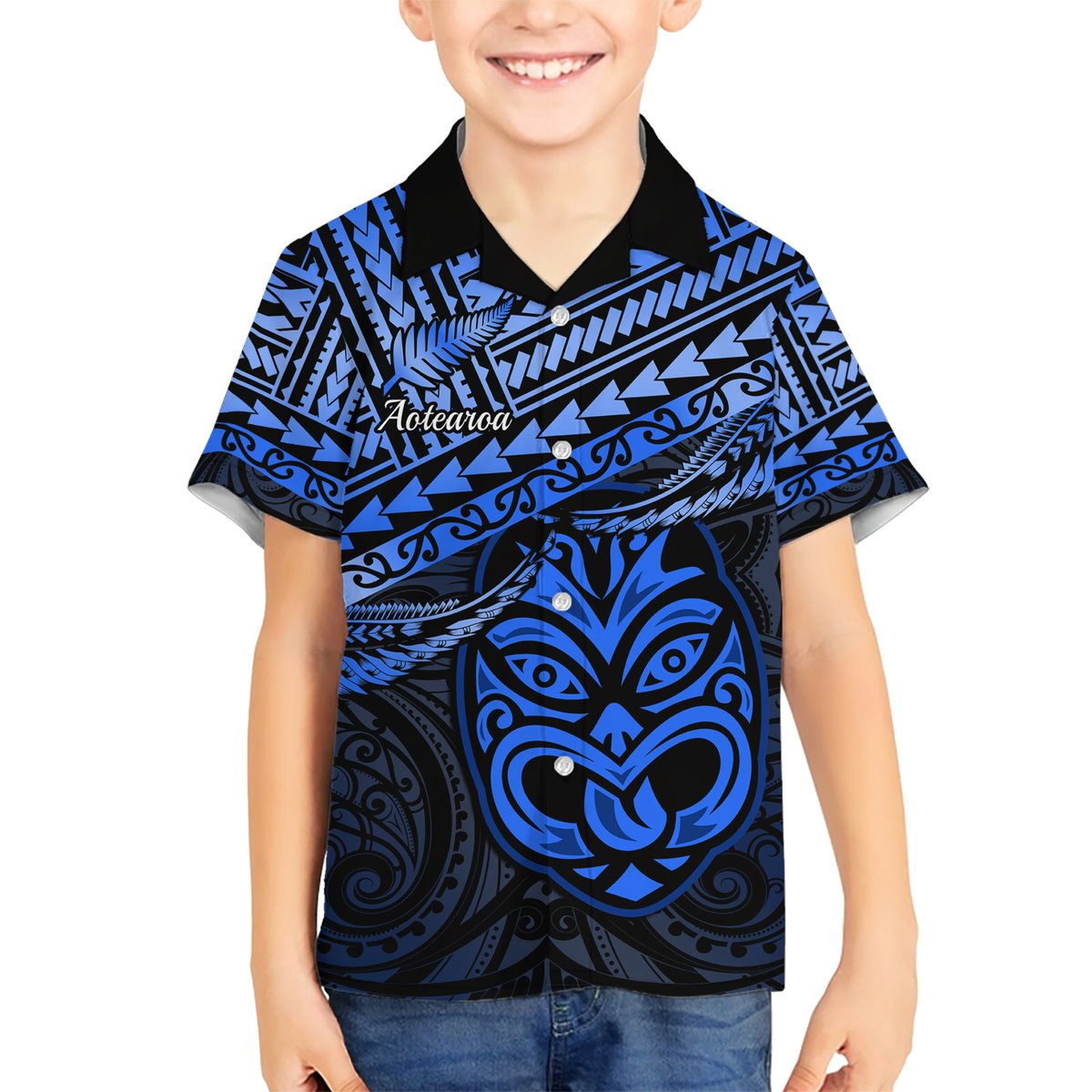 Matariki New Zealand Hawaiian Shirt Maori New Year Tiki Blue Version LT14 - Polynesian Pride