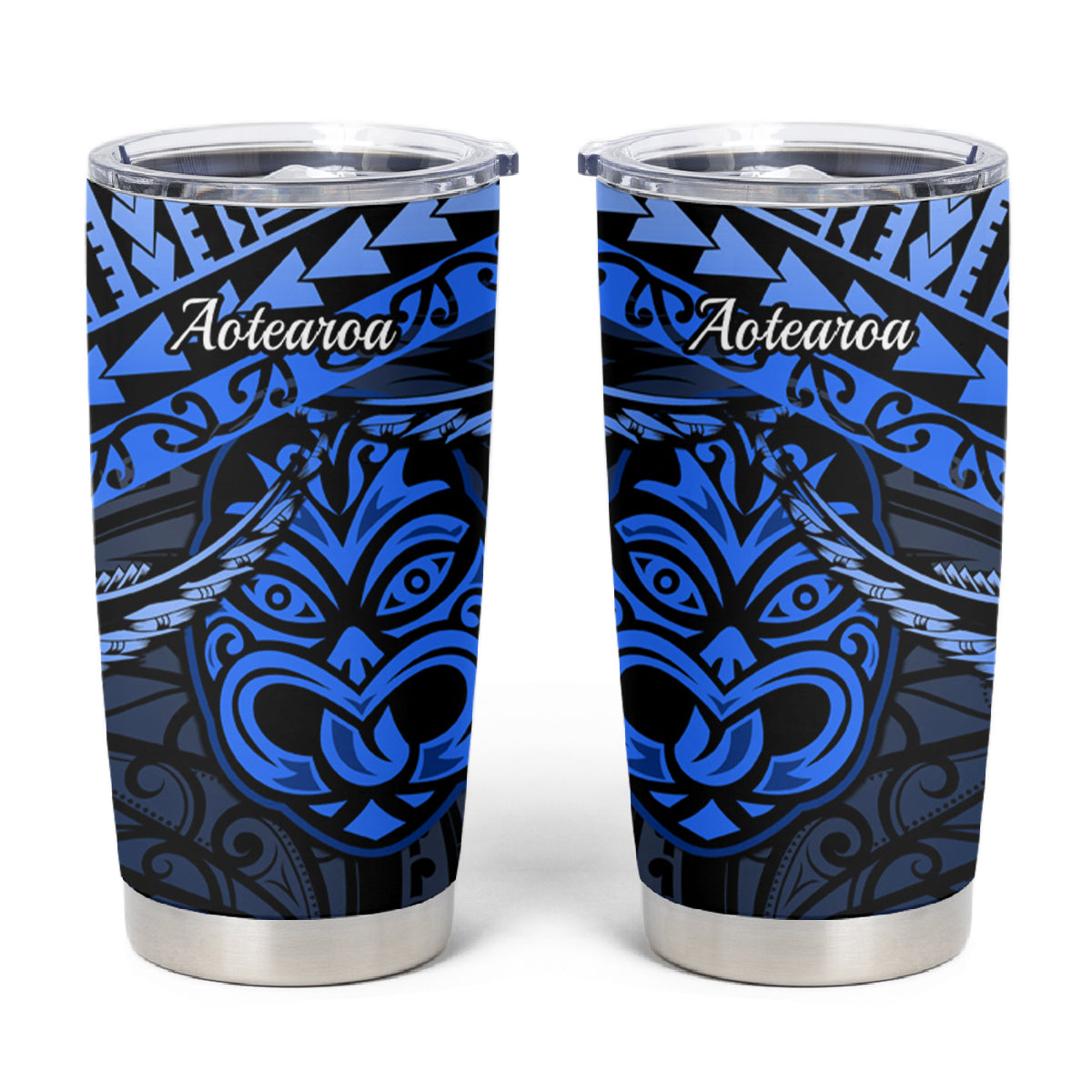 Matariki New Zealand Tumbler Cup Maori New Year Tiki Blue Version
