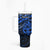 Matariki New Zealand Tumbler With Handle Maori New Year Tiki Blue Version