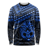 Personalised Matariki New Zealand Long Sleeve Shirt Maori New Year Tiki Blue Version LT14 Unisex Blue - Polynesian Pride