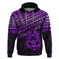 Matariki New Zealand Hoodie Maori New Year Tiki Purple Version LT14 Pullover Hoodie Purple - Polynesian Pride