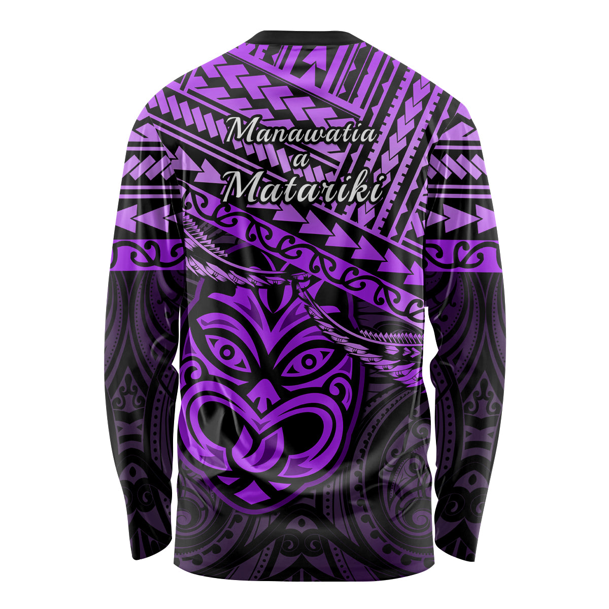 Matariki New Zealand Long Sleeve Shirt Maori New Year Tiki Purple Version LT14 - Polynesian Pride
