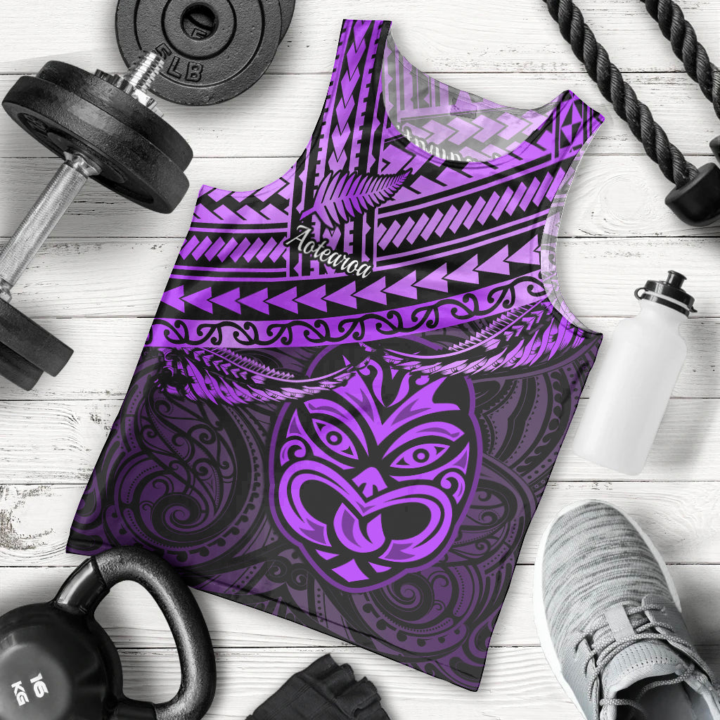 Matariki New Zealand Men Tank Top Maori New Year Tiki Purple Version LT14 - Polynesian Pride
