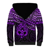 Matariki New Zealand Sherpa Hoodie Maori New Year Tiki Purple Version LT14 - Polynesian Pride