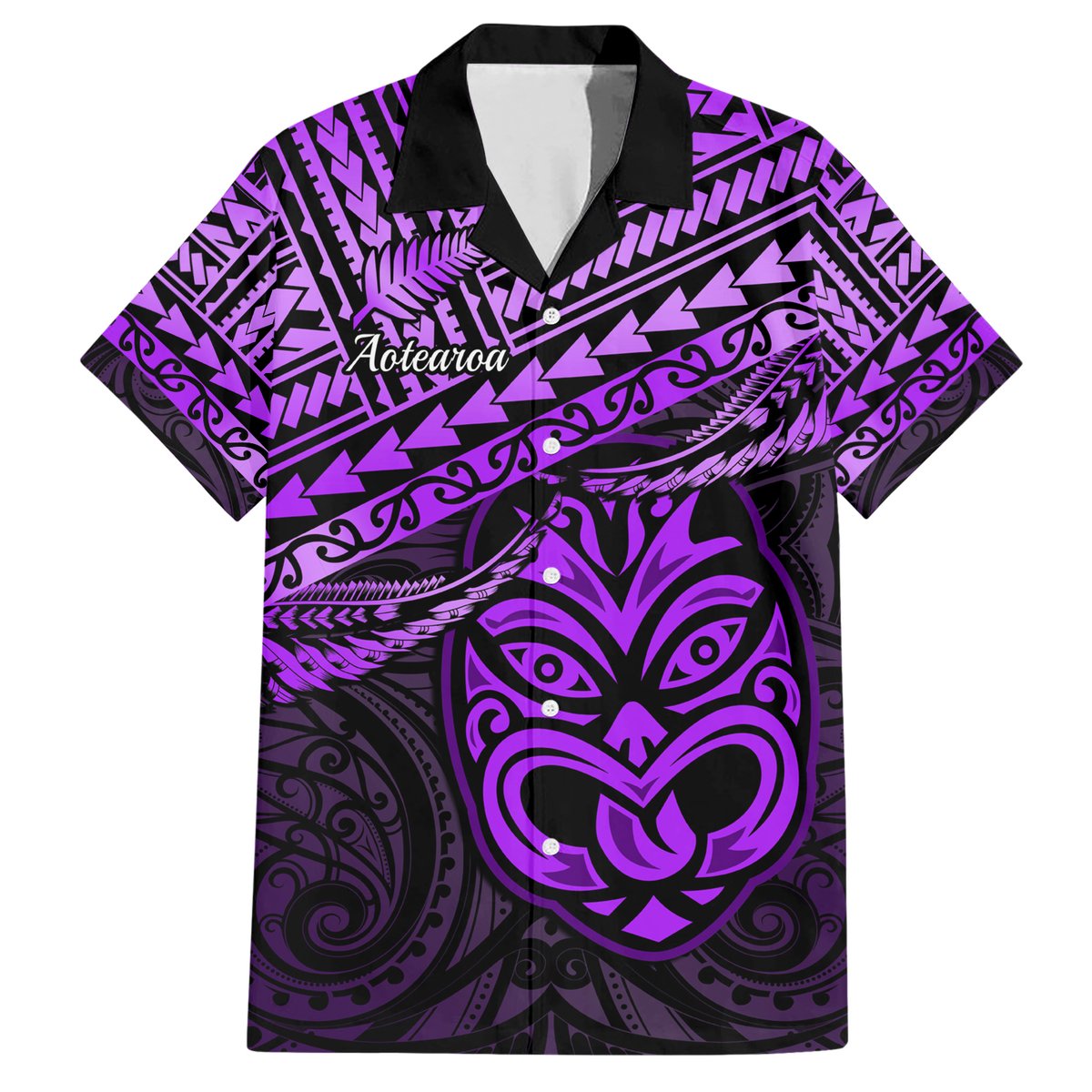 Personalised Matariki New Zealand Hawaiian Shirt Maori New Year Tiki Purple Version LT14 Purple - Polynesian Pride