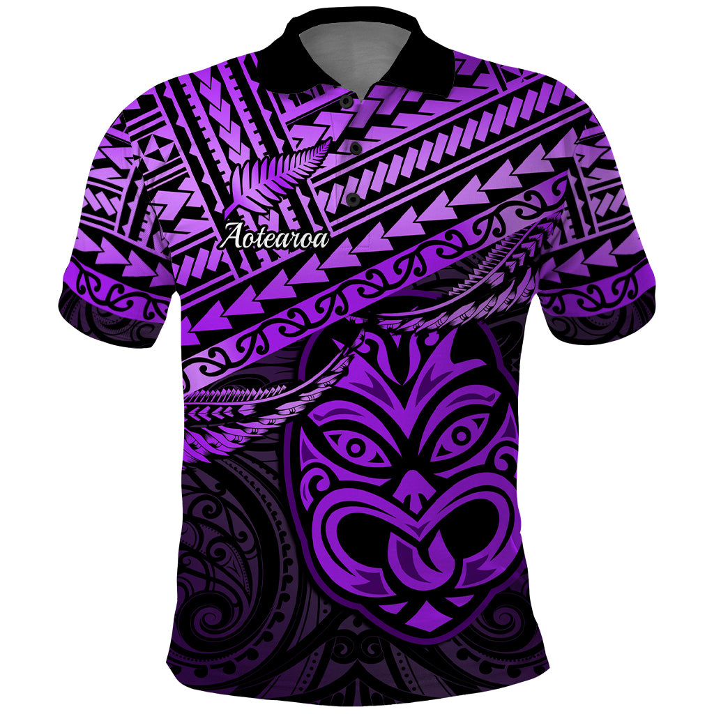 Custom Matariki New Zealand Polo Shirt Maori New Year Tiki Purple Version LT14 Purple - Polynesian Pride