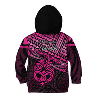 Matariki New Zealand Kid Hoodie Maori New Year Tiki Pink Version LT14