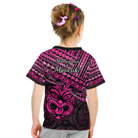 Matariki New Zealand Kid T Shirt Maori New Year Tiki Pink Version LT14 - Polynesian Pride