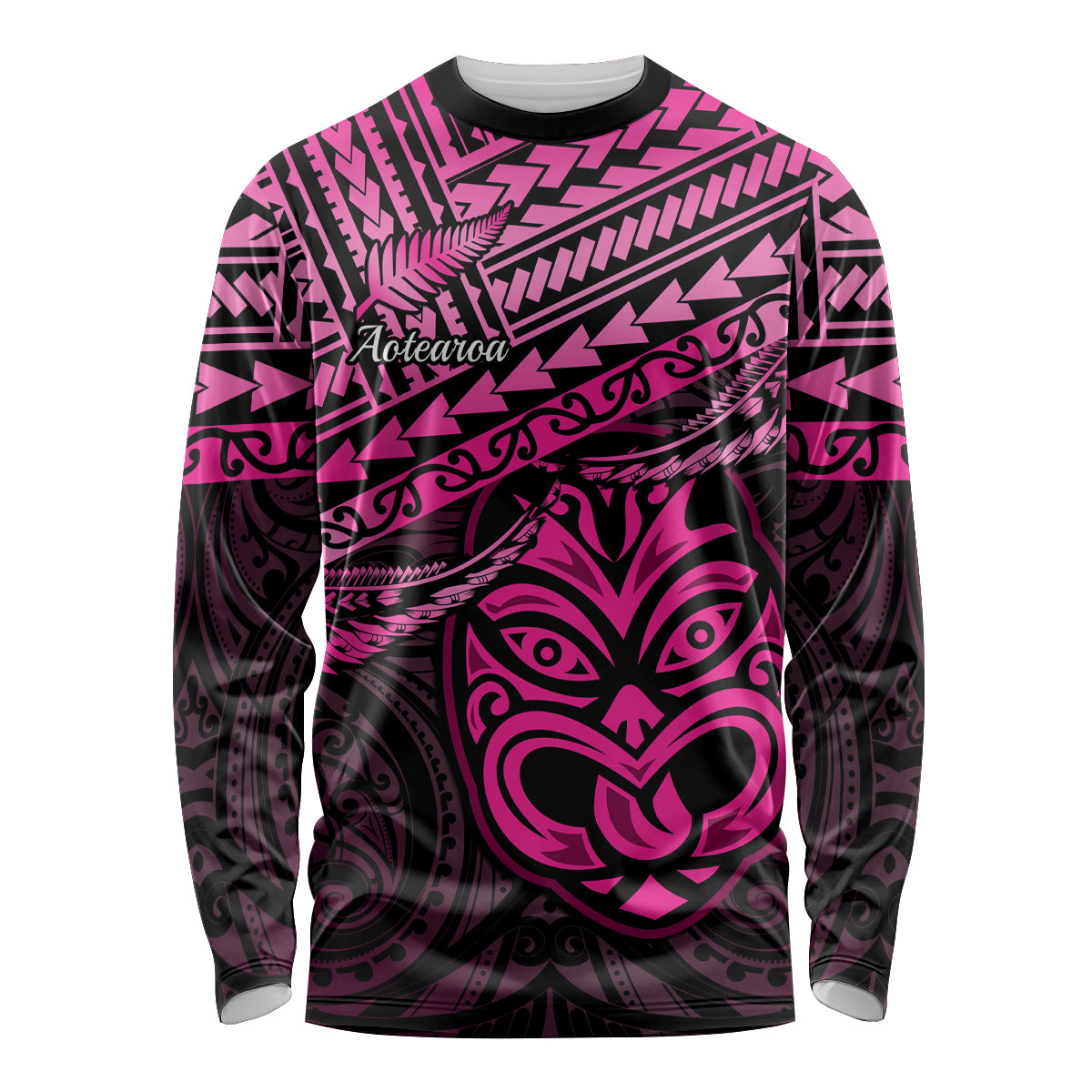 Matariki New Zealand Long Sleeve Shirt Maori New Year Tiki Pink Version LT14 Unisex Pink - Polynesian Pride