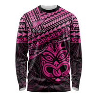 Matariki New Zealand Long Sleeve Shirt Maori New Year Tiki Pink Version LT14 Unisex Pink - Polynesian Pride