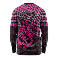 Matariki New Zealand Long Sleeve Shirt Maori New Year Tiki Pink Version LT14 - Polynesian Pride