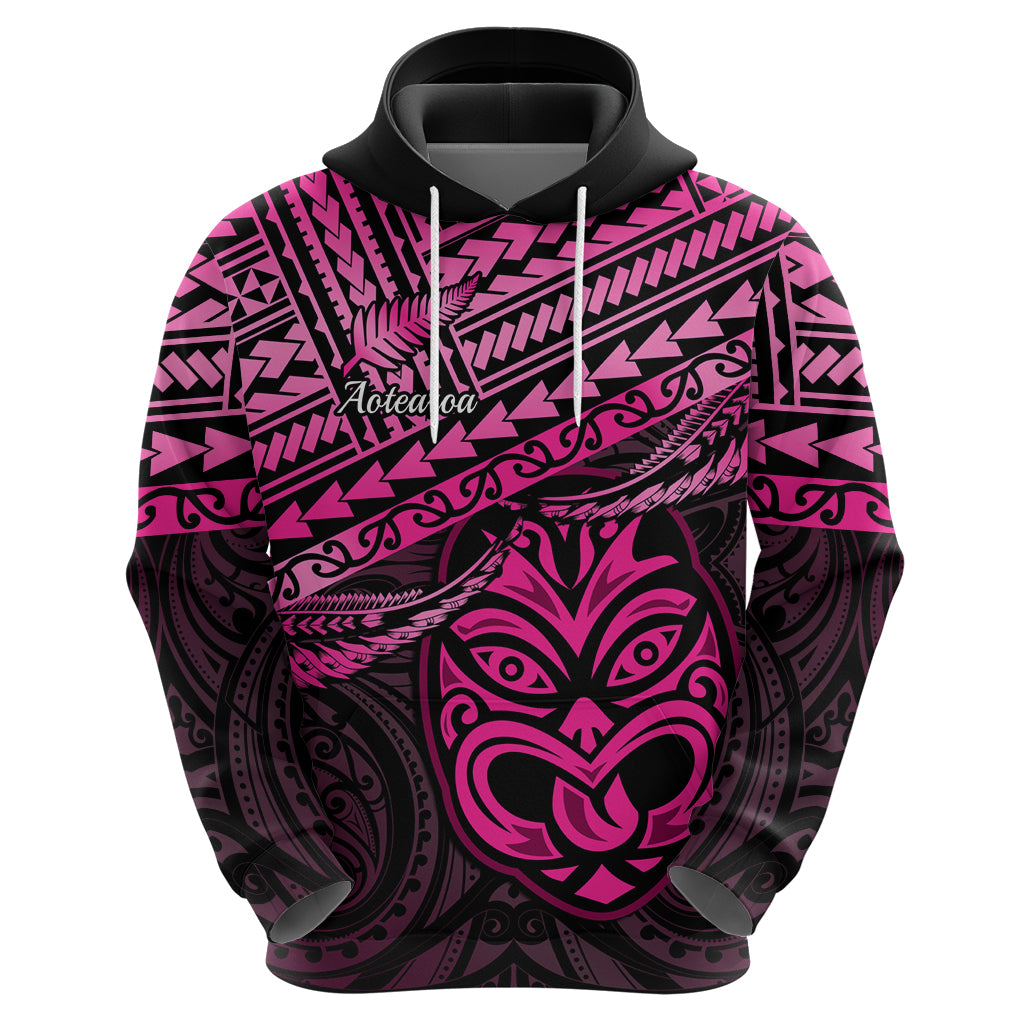 Custom Matariki New Zealand Hoodie Maori New Year Tiki Pink Version LT14 - Polynesian Pride