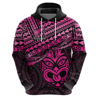 Custom Matariki New Zealand Hoodie Maori New Year Tiki Pink Version LT14 - Polynesian Pride