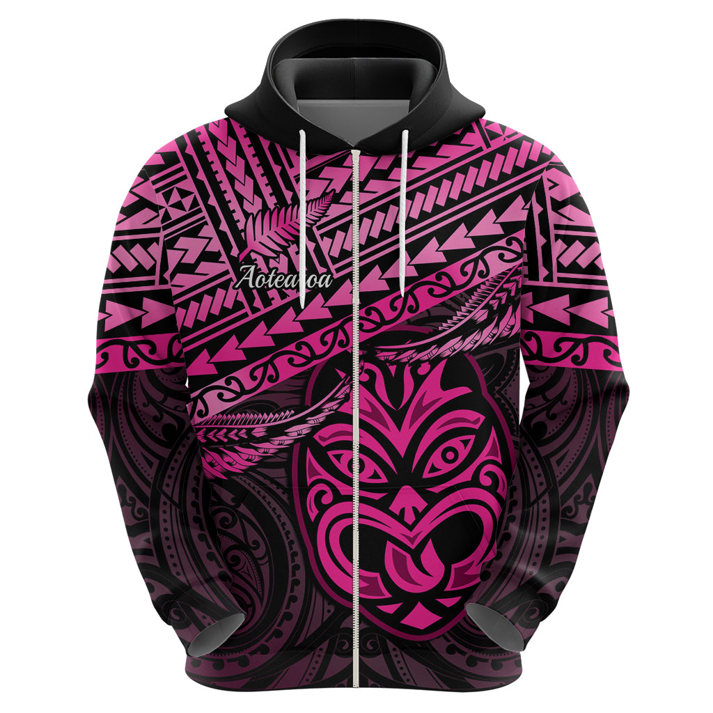 Custom Matariki New Zealand Hoodie Maori New Year Tiki Pink Version LT14 - Polynesian Pride