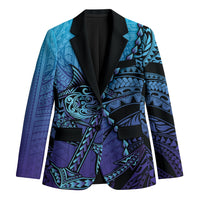 Personalised Polynesia Blue Marlin Fishing Blazer Marlin Anchor Tattoo Polynesian Pattern
