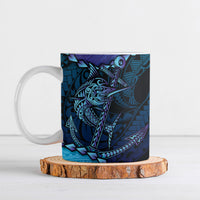 Personalised Polynesia Blue Marlin Fishing Ceramic Mug Marlin Anchor Tattoo Polynesian Pattern LT14 Purple - Polynesian Pride