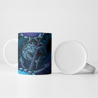 Personalised Polynesia Blue Marlin Fishing Ceramic Mug Marlin Anchor Tattoo Polynesian Pattern LT14 - Polynesian Pride