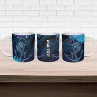 Personalised Polynesia Blue Marlin Fishing Ceramic Mug Marlin Anchor Tattoo Polynesian Pattern LT14 - Polynesian Pride