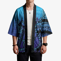 Personalised Polynesia Blue Marlin Fishing Kimono Marlin Anchor Tattoo Polynesian Pattern