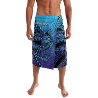 Personalised Polynesia Blue Marlin Fishing Lavalava Marlin Anchor Tattoo Polynesian Pattern
