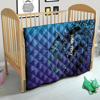 Personalised Polynesia Blue Marlin Fishing Quilt Marlin Anchor Tattoo Polynesian Pattern