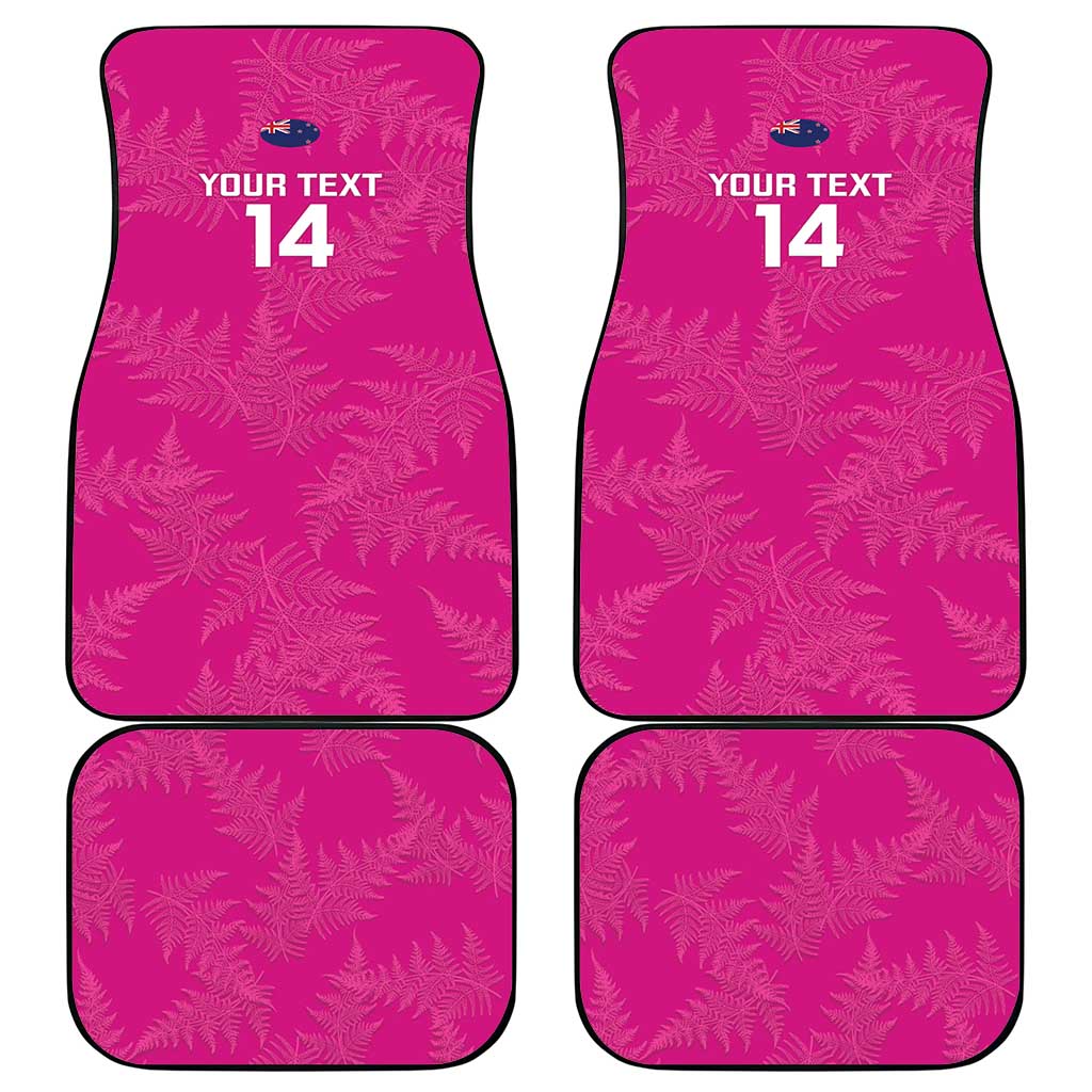 Custom New Zealand Silver Fern Rugby Car Mats Go Aotearoa - Pink Version