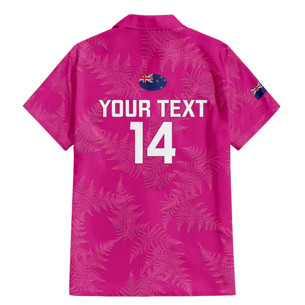 Custom New Zealand Silver Fern Rugby Family Matching Mermaid Dress and Hawaiian Shirt Go Aotearoa - Pink Version LT14 - Polynesian Pride