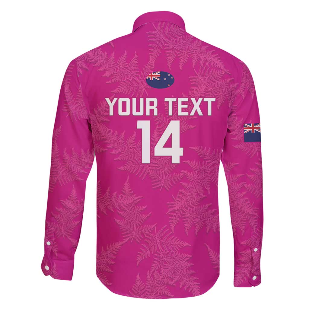 Custom New Zealand Silver Fern Rugby Family Matching Tank Maxi Dress and Hawaiian Shirt Go Aotearoa - Pink Version LT14 - Polynesian Pride