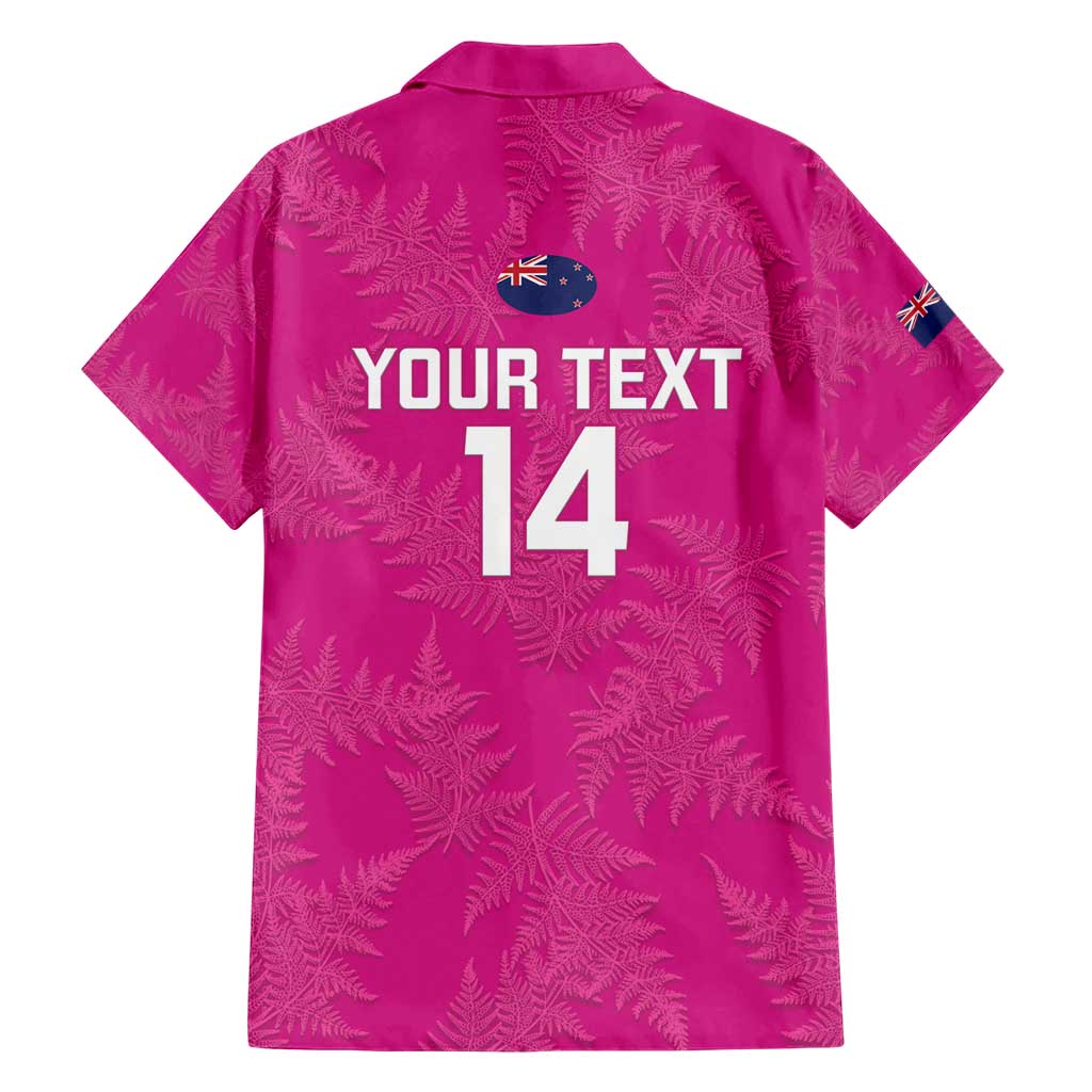 Custom New Zealand Silver Fern Rugby Hawaiian Shirt Go Aotearoa - Pink Version LT14 - Polynesian Pride