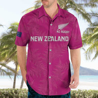 Custom New Zealand Silver Fern Rugby Hawaiian Shirt Go Aotearoa - Pink Version LT14 - Polynesian Pride