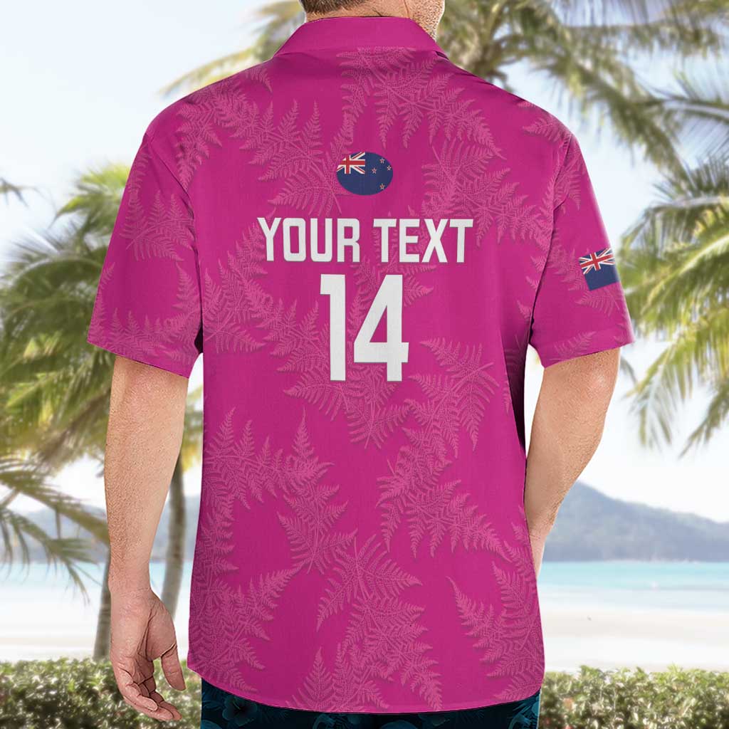 Custom New Zealand Silver Fern Rugby Hawaiian Shirt Go Aotearoa - Pink Version LT14 - Polynesian Pride