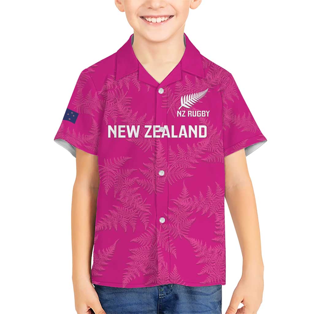 Custom New Zealand Silver Fern Rugby Hawaiian Shirt Go Aotearoa - Pink Version LT14 - Polynesian Pride