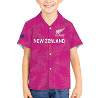 Custom New Zealand Silver Fern Rugby Hawaiian Shirt Go Aotearoa - Pink Version LT14 - Polynesian Pride